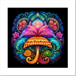 Mandala Mushroom Posters and Art